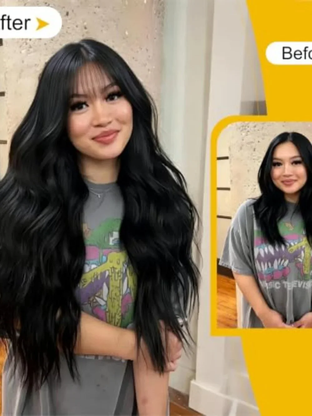 N/A black wig